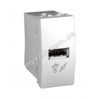 USB-розетка 1 модуль Schneider Electric Unica (белый) - catalog