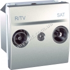 Розетка TV-R/SAT одиночная 2 модуля Schneider Electric Unica (алюминий) - catalog