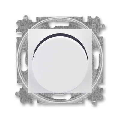 LED-диммер поворотный 2-100 Вт/ВА ABB Levit (белый/дымчатый черный)