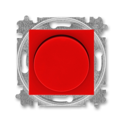 LED-диммер поворотный 2-100 Вт/ВА ABB Levit (красный/дымчатый черный)