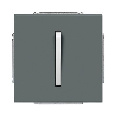 Выключатель 1-кл. кнопка ABB Neo (графит / белo-ледяной)