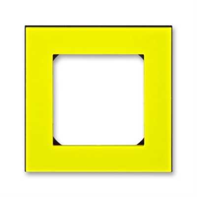 Рамка 1 пост ABB Levit (желтый/дымчатый черный)