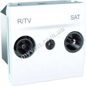 Розетка TV-R/SAT одиночная 2 модуля Schneider Electric Unica (белый)