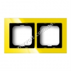 Рамка 2 поста ABB Busch-axcent (желтый) - catalog
