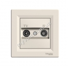 Розетка TV+R оконечная 1dB Schneider Electric Asfora (кремовый) - catalog
