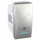 Выключатель 1-кл. кнопка ЗВОНОК с подсветкой 10 A 1 модуль Schneider Electric Unica (алюминий) - catalog