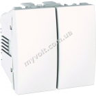 Выключатель 2-кл. 10 AX (сх.5) 2 модуля Schneider Electric Unica (белый) - catalog