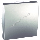 Выключатель 1-кл. 16 AX (сх.1) 2 модуля Schneider Electric Unica (алюминий) - catalog