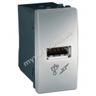 USB-розетка 1 модуль Schneider Electric Unica (алюминий) - catalog