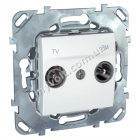 Розетка TV+R одиночная 2 модуля Schneider Electric Unica (белый) - catalog