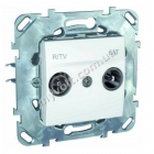 Розетка TV-R/SAT одиночная 2 модуля Schneider Electric Unica (белый) - catalog