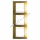 Рамка 3 поста вертикальная Schneider Electric Unica Top (золото/слоновая кость) - catalog