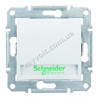 Выключатель 1-кл. кнопка надпись с подсв. Schneider Electric Sedna (белый) - catalog