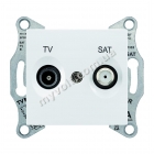 Розетка TV+SAT проходная 8 dB Schneider Electric Sedna (белый) - catalog