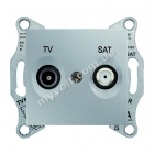 Розетка TV+SAT проходная 8 dB Schneider Electric Sedna (алюминий) - catalog