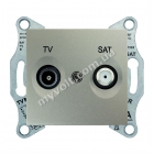 Розетка TV+SAT проходная 8 dB Schneider Electric Sedna (титан) - catalog
