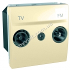 Розетка TV+R проходная 2 модуля Schneider Electric Unica (слоновая кость) - catalog