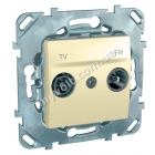 Розетка TV+R одиночная 2 модуля Schneider Electric Unica (слоновая кость) - catalog
