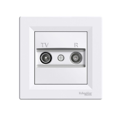Розетка TV+R оконечная 1dB Schneider Electric Asfora (белый)