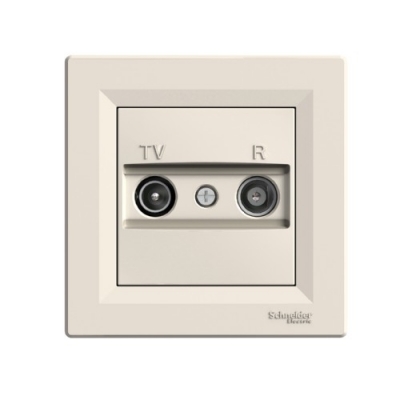 Розетка TV+R проходная 8 dB Schneider Electric Asfora (кремовый)