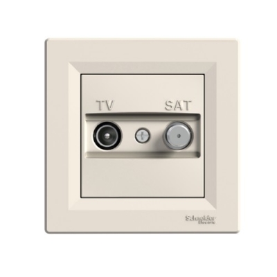 Розетка TV+SAT оконечная 1dB Schneider Electric Asfora (кремовый)