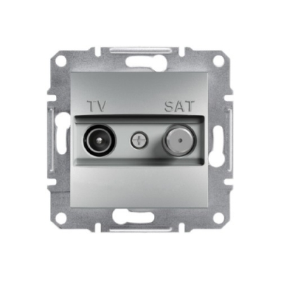 Розетка TV+SAT оконечная 1dB Schneider Electric Asfora (алюминий)
