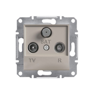 Розетка TV+R+SAT проходная 8 dB Schneider Electric Asfora (бронза)