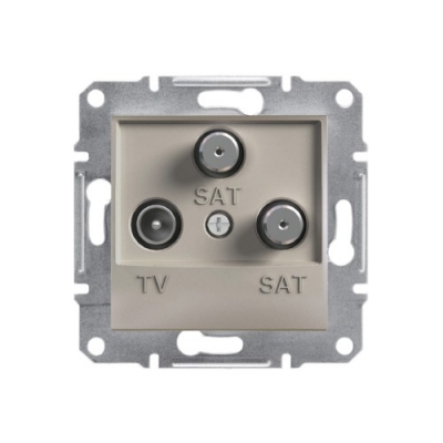 Розетка TV+SAT+SAT оконечная 1 dB Schneider Electric Asfora (бронза)