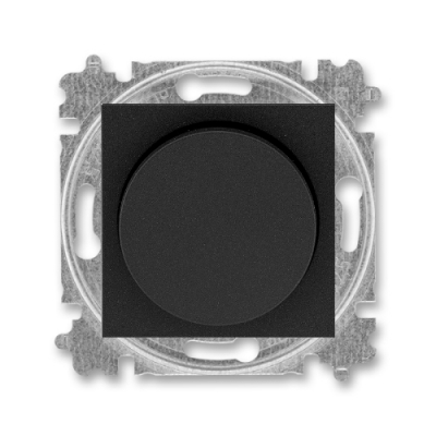 LED-диммер поворотный 2-100 Вт/ВА ABB Levit (oникс/дымчатый черный)