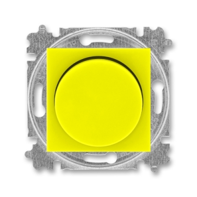 LED-диммер поворотный 2-100 Вт/ВА ABB Levit (желтый/дымчатый черный)