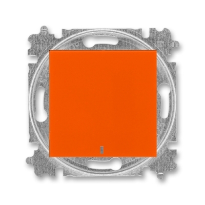 Выключатель 1-кл. с лампой подсветки ABB Levit (оранжевый/дымчатый черный)