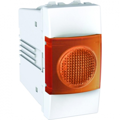 Индикатор оранжевый 1 модуль Schneider Electric Unica (белый)