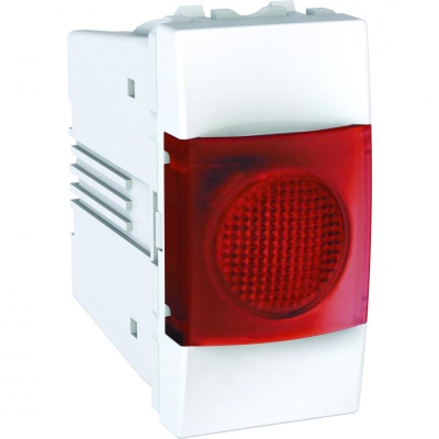 Индикатор красный 1 модуль Schneider Electric Unica (белый)