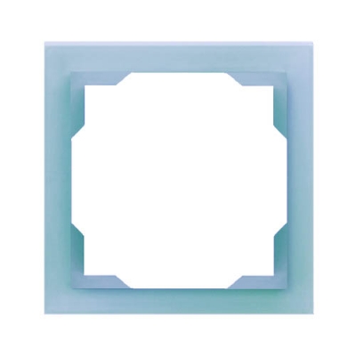 Рамка 1 пост ABB Neo (белый / сине-ледяной)