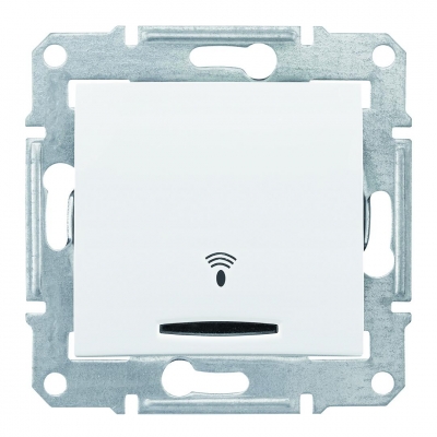 Выключатель 1-кл. кнопка ЗВОНОК с подсв. Schneider Electric Sedna (белый)