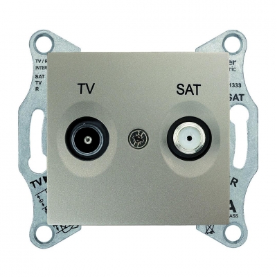 Розетка TV+SAT проходная 8 dB Schneider Electric Sedna (титан)