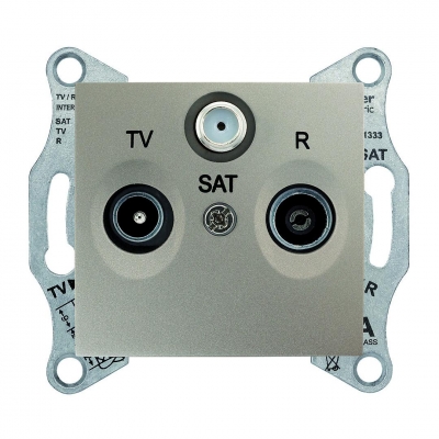 Розетка TV+R+SAT проходная 4 dB Schneider Electric Sedna (титан)