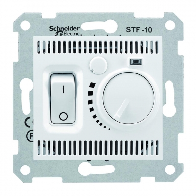 Термостат для теплого пола 10 А Schneider Electric Sedna (белый)