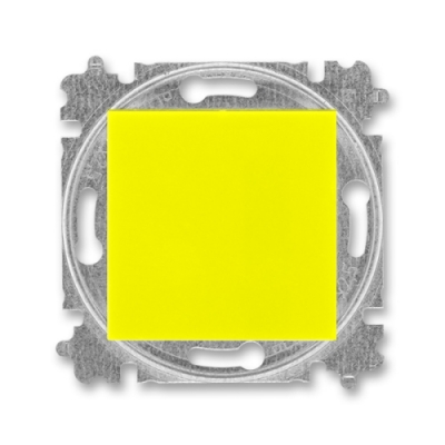Выключатель 1-кл. проходной ABB Levit (желтый/дымчатый черный)