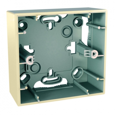 Коробка для открытого монтажа 1 пост 2 модуля Schneider Electric Unica (слоновая кость)
