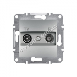 Розетка TV+R проходная 4 dB Schneider Electric Asfora (алюминий)