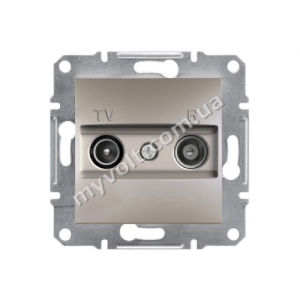 Розетка TV+R проходная 4 dB Schneider Electric Asfora (бронза)