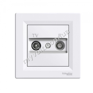Розетка TV+R проходная 8 dB Schneider Electric Asfora (белый)