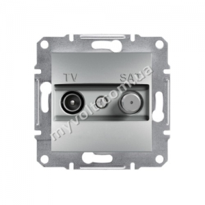 Розетка TV+SAT индивидуальная 1 dB Schneider Electric Asfora (алюминий)