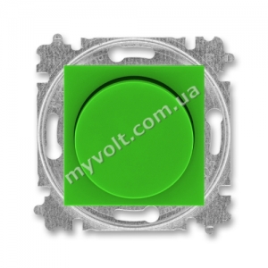 LED-диммер поворотный 2-100 Вт/ВА ABB Levit (зеленый/дымчатый черный)