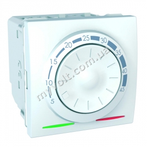 Термостат для теплого пола 10 А 2 модуля Schneider Electric Unica (белый)