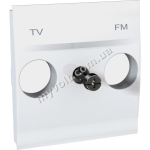 Плата розетки TV/R 2 модуля Schneider Electric Unica (белый)