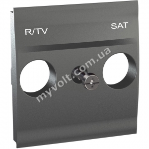 Плата розетки TV-R/SAT 2 модуля Schneider Electric Unica (графит)