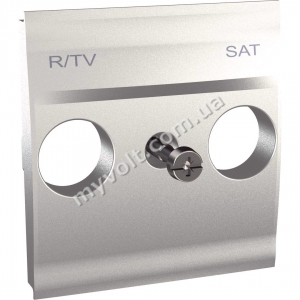 Плата розетки TV-R/SAT 2 модуля Schneider Electric Unica (алюминий)