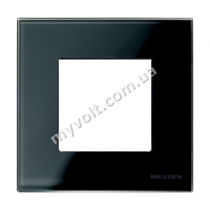 Рамка 1 пост ABB Zenit (стекло черное)
